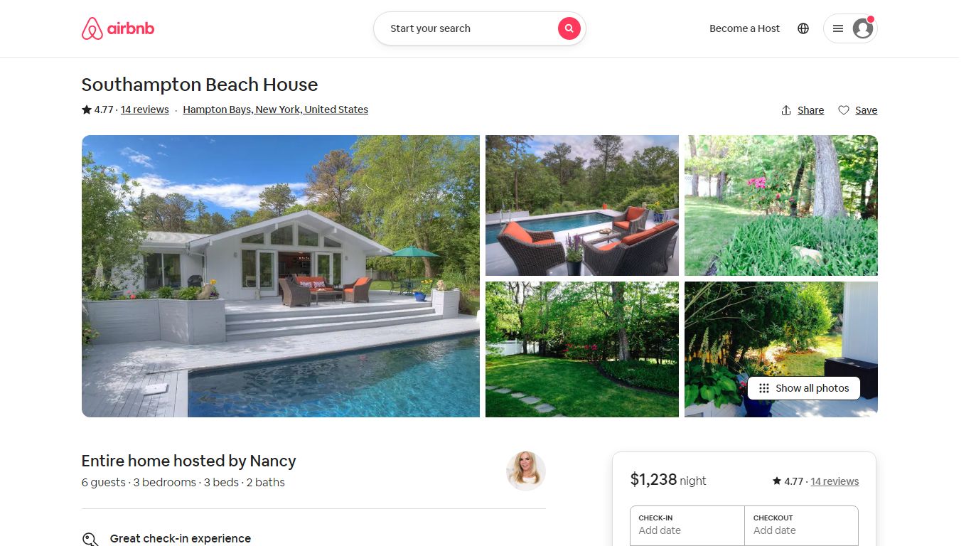 Southampton Beach House - Houses for Rent in Hampton Bays, New York ...